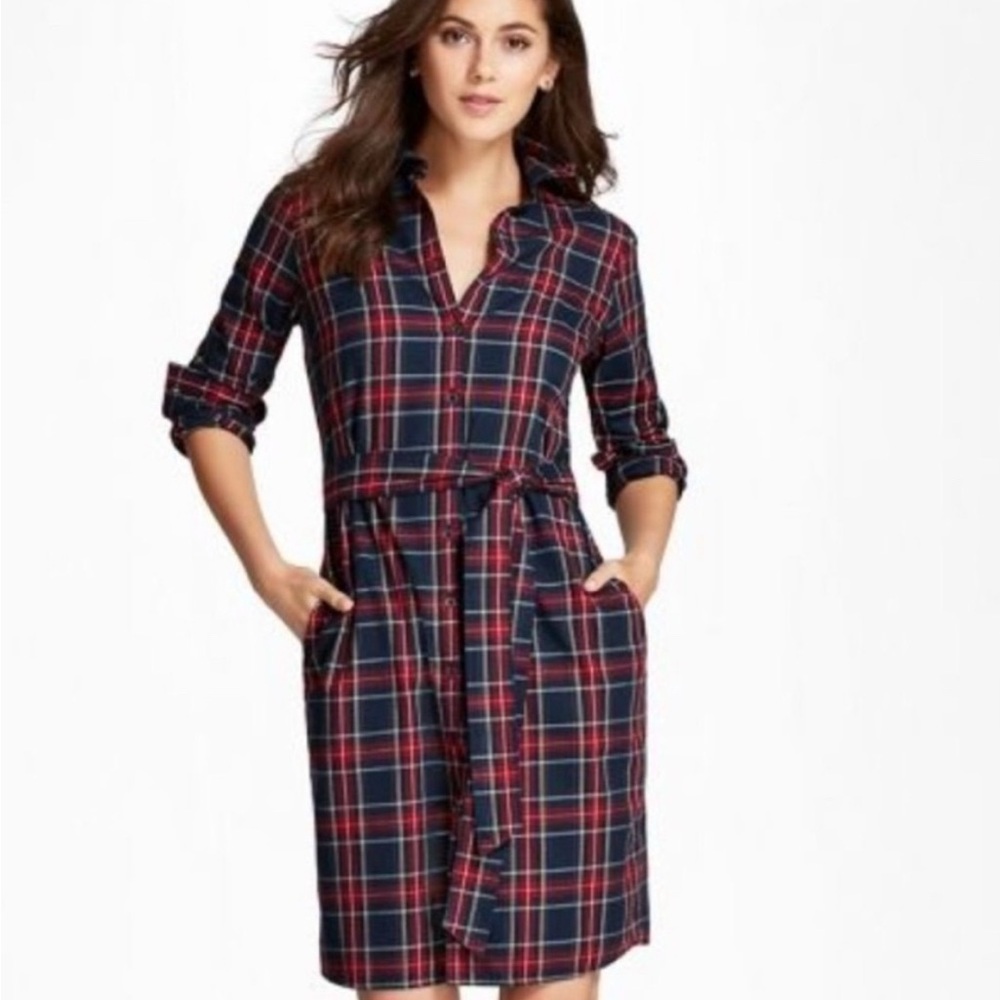 Brooks Brothers Plaid Shirt Dress size 4